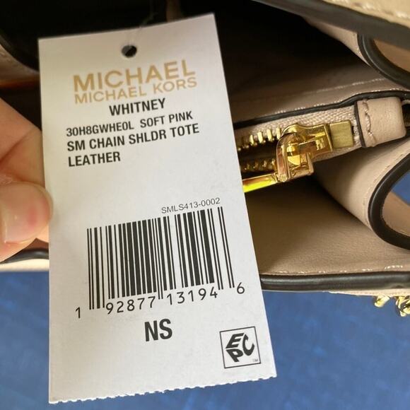 Michael Kors Whitney Small Chain Leather Shoulder Tote - Picture 11 of 14